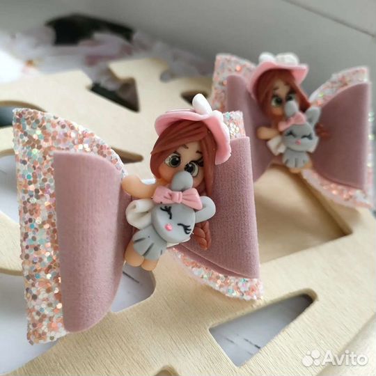 Бантики из замши