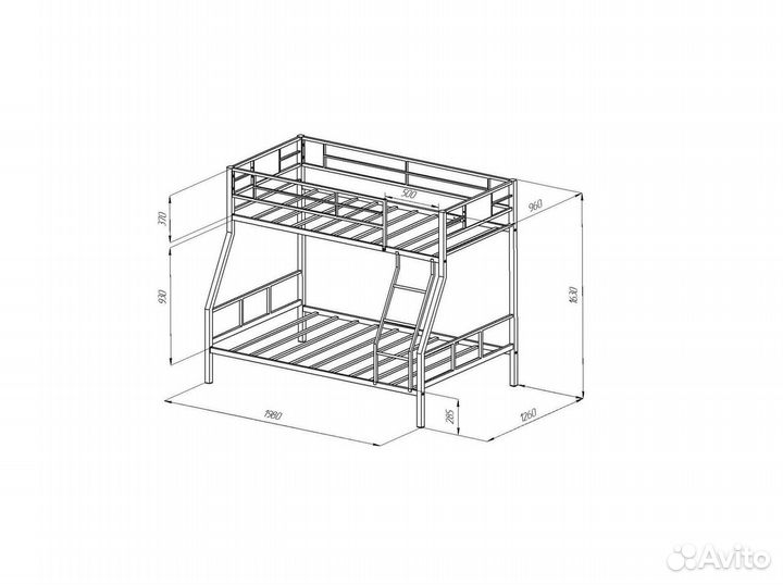 Двухъярусная кровать. Рассрочка 6мес