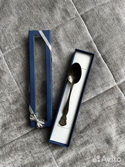 Ложка чайная серебро новая