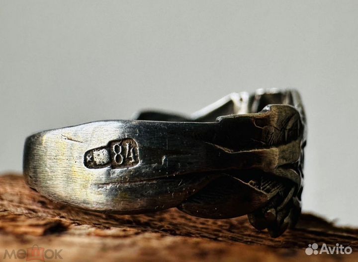 Кольцо перстень риа царское серебро 84 проба