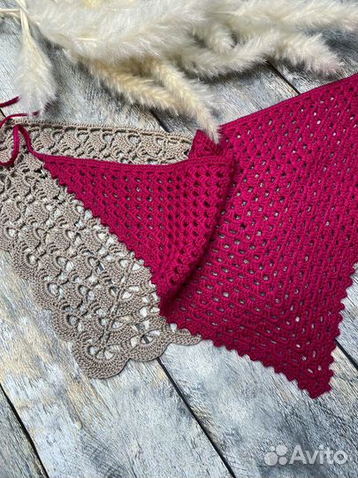 Вязаная косынка летняя 2 шт как в Pinterest