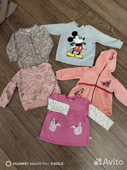 Вещи пакетом для девочки 74 - 86
