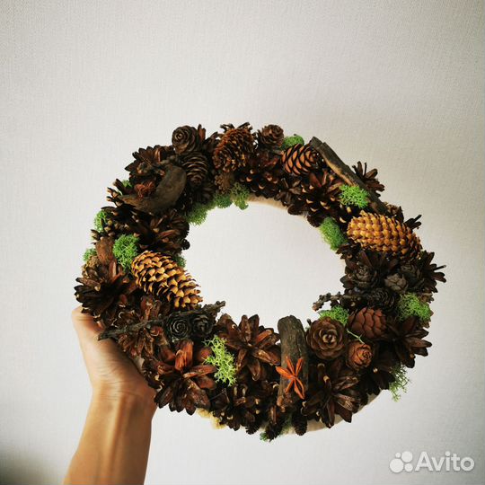 Новогодний венок рождественский в ассортименте