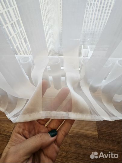Тюль белый