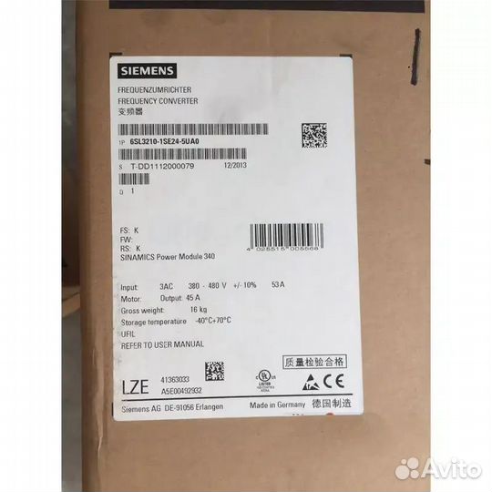 Siemens 6SL3210-1SE24-5UA0