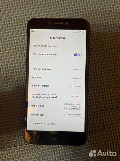 Телефон Xiaomi redmi 4x