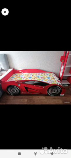 Койка детская+стеллаж+матрас ортопедический