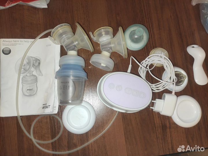 Электрический + ручной молокоотсос Avent, доставка