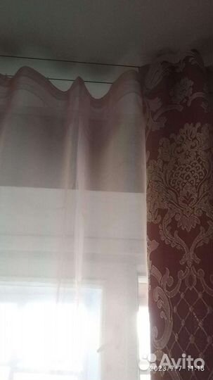 Штора тюль органза готовая с лентой Турция
