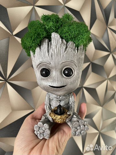 Декор для дома с мхом малыш грут