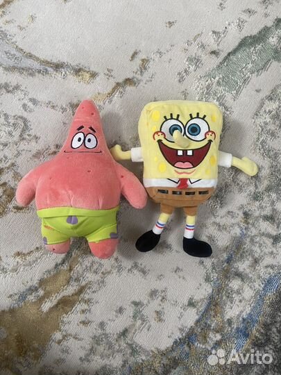 Мягкие игрушки спанч боб и патрик