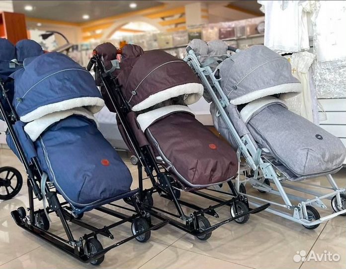 Коляска санки зимние