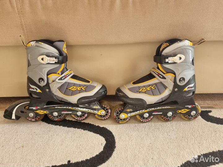 Роликовые коньки детские раздвижные, р.31-34