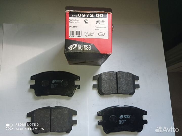 Колодки торм.перед. к-т lexus rx300/350/400h