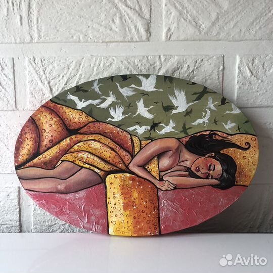 Сладкий сон» картина на холсте спящая девушка