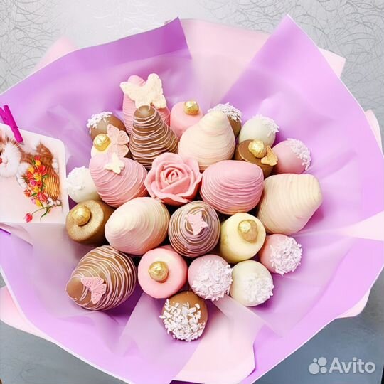 Букет из фруктов в шоколаде