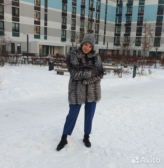 Новая шуба из чернобурой лисы