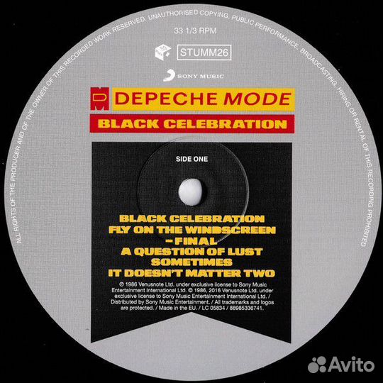 Винил Depeche Mode - Black Celebration (180g)