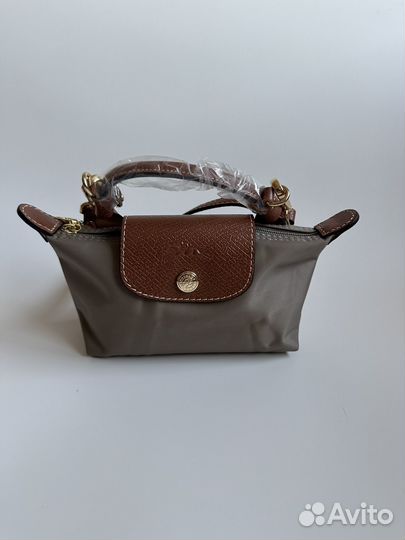 Сумка longchamp le pliage серая mini