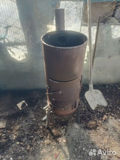 Печь буржуйка из газового баллона