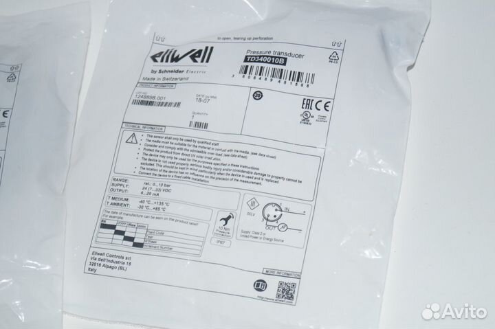 Датчик давления Eliwell ewpa 007 (TD320007B)