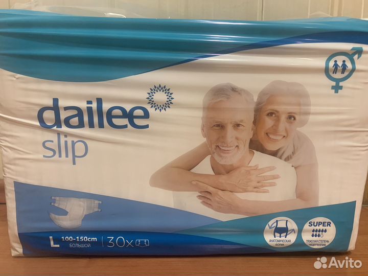 Памперсы 8 капель Dailee slip размер L