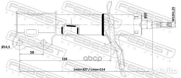 Амортизатор передний правый GAS.twin tube 22110