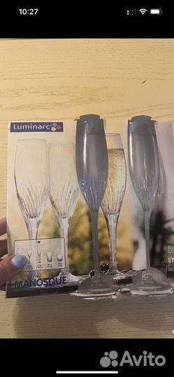 Фужер бокал для шампанского 12 новые