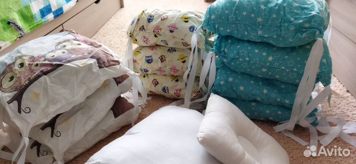 Бортики в детскую кроватку с одеялом бу