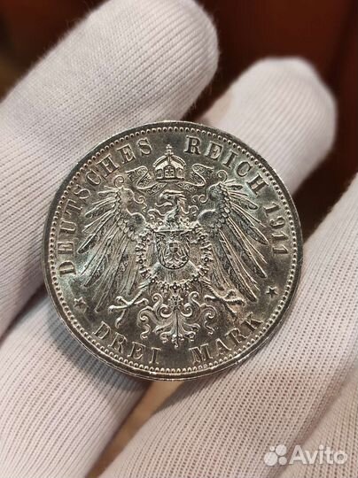 3 марки 1911 Германская Империя