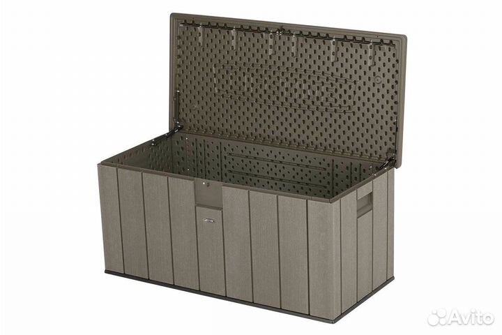 Сундук пластиковый WoodLook, 570 л, серый