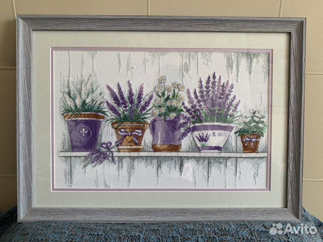 Картина вышитая крестом «Лавандовая нежность»