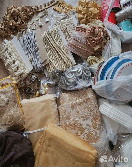 Шторные ткани и фурнитура новые