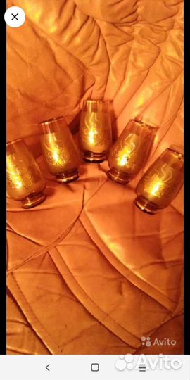 Стаканы.Хрустальное стекло. Богемия