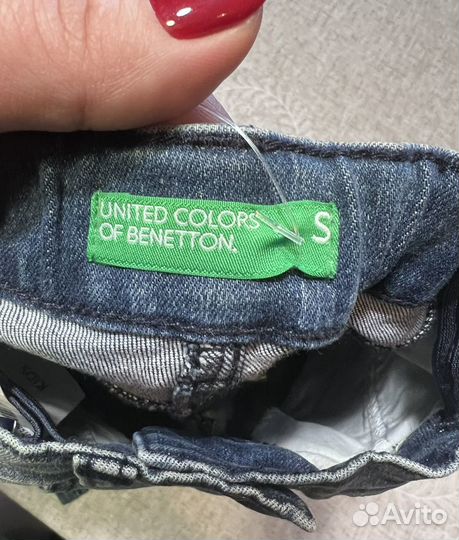 Джинсы летние benetton 6-7 лет