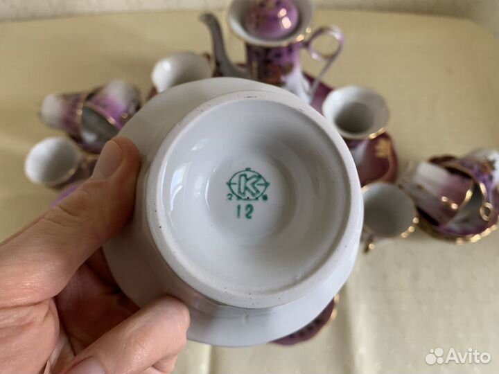 Кофейный фарфоровый набор СССР Коростень