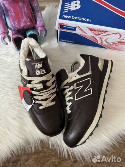 Меховые New Balance 574 Classic р.41-46 зимние