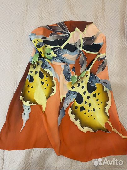Шарф шёлковый батик новый