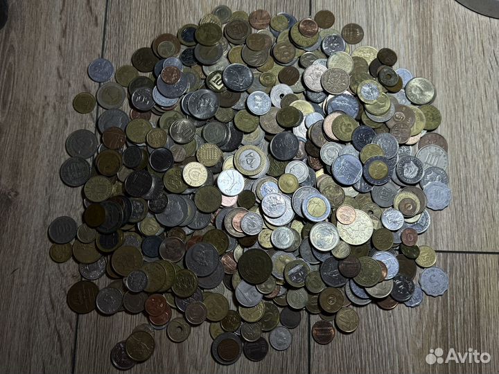 Монеты развес нумизматика иностранные 2.6кг