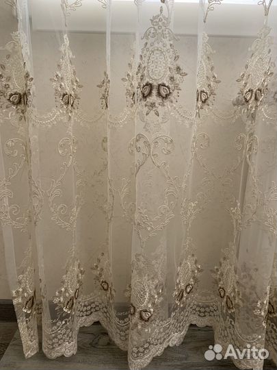 Комплект шторы и тюль бу, шторы, тюль для окон