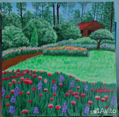 Картина акрилом на холсте