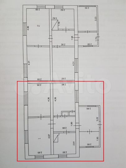3-к. квартира, 50,8 м², 1/1 эт.