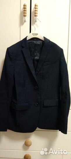 Пиджак школьный синий 140 на мальчика