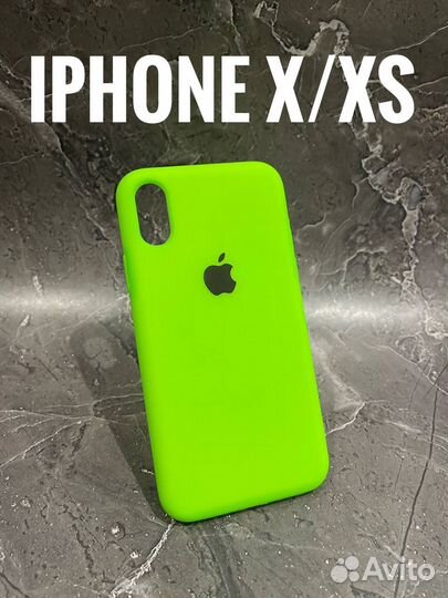 Силиконовый Чехол на iPhone X/XS с микрофиброй