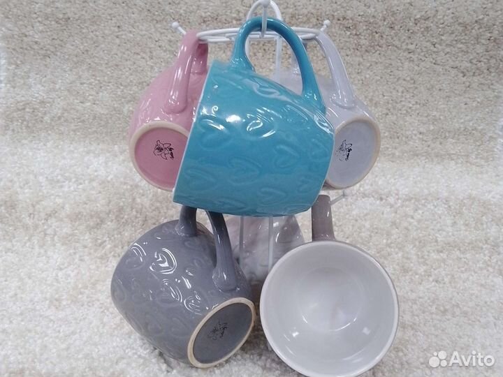 Набор кружек 6штук на подставке