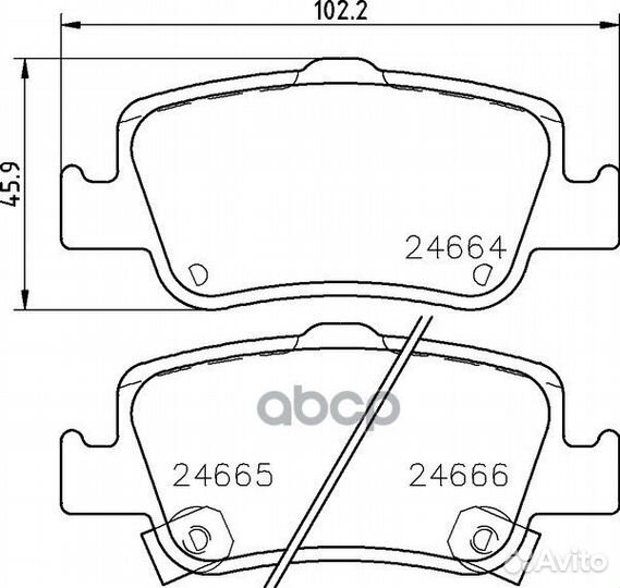 Колодки тормозные дисковые зад NP1114 nissh