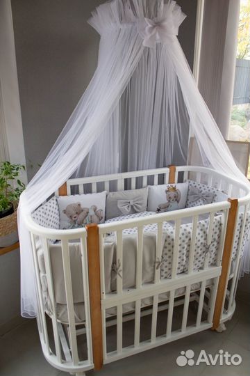 Комплект кровать modena 5в1+ матрасы к ней