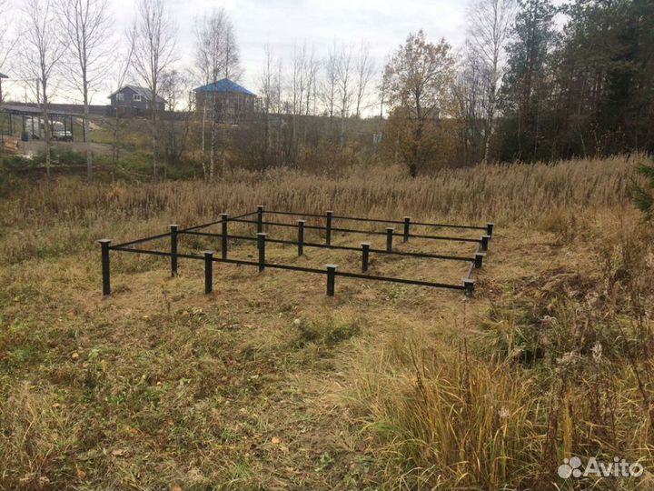 Фундамет из винтовых свай 6*6