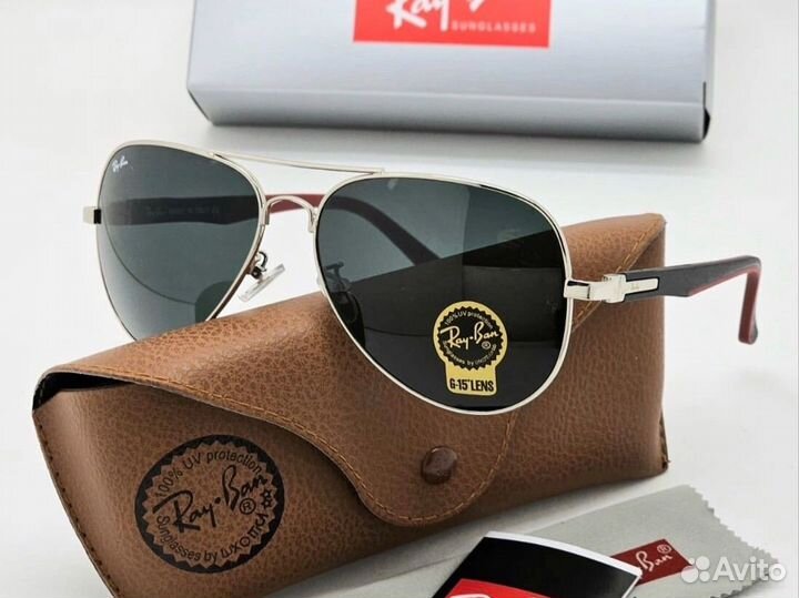 Солнцезащитные очки мужские ray ban стекло