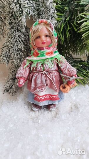 Ватная ёлочные игрушки